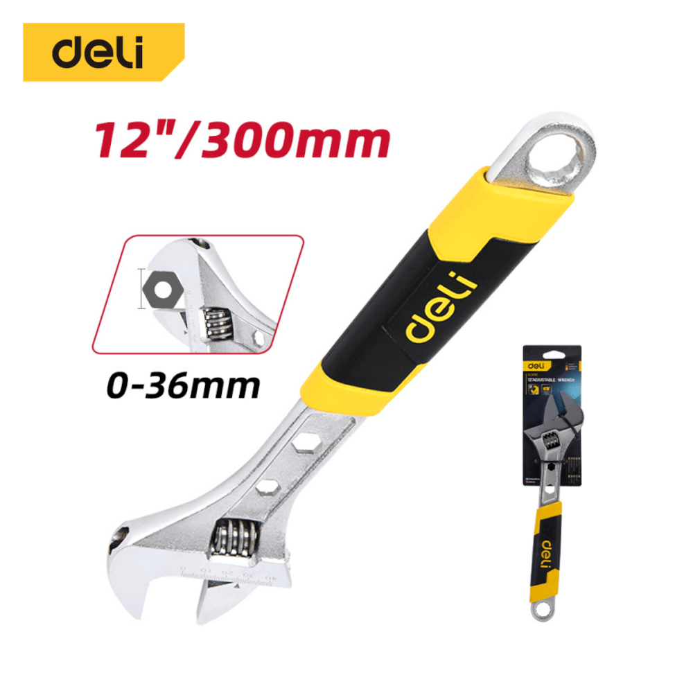 ประแจเลื่อน DELI EDL30112-YL-01 12นิ้ว_7
